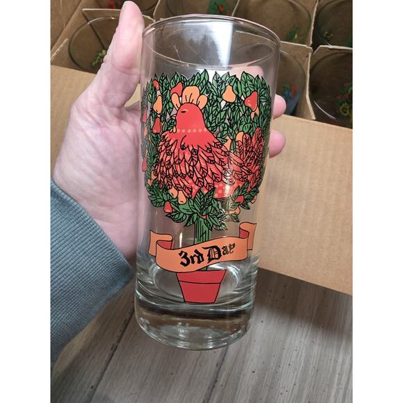 Vintage Indiana Glass 12 Days Of Christmas Drinking Glasses Original Box Holiday - Picture 15 of 16